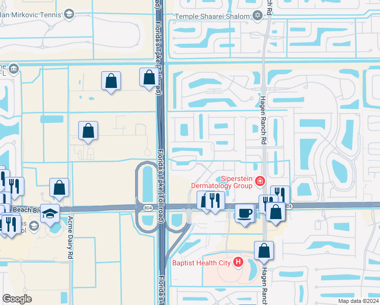 map of restaurants, bars, coffee shops, grocery stores, and more near 7948 Laina Lane in Boynton Beach