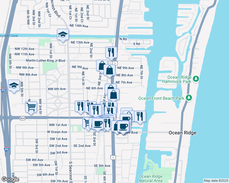 map of restaurants, bars, coffee shops, grocery stores, and more near in 