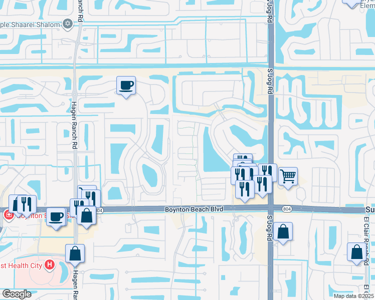map of restaurants, bars, coffee shops, grocery stores, and more near 6880 Beacon Hollow Turn in Boynton Beach