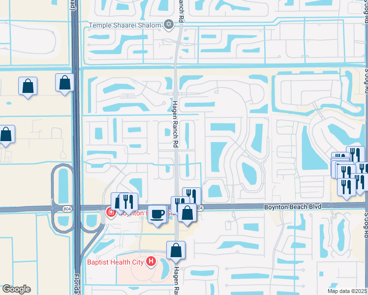 map of restaurants, bars, coffee shops, grocery stores, and more near 9697 Arbor View Drive North in Boynton Beach