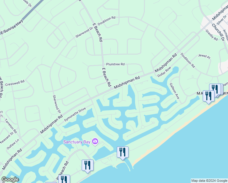 map of restaurants, bars, coffee shops, grocery stores, and more near in Freeport