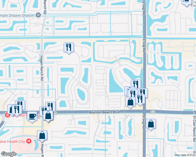 map of restaurants, bars, coffee shops, grocery stores, and more near 6943 Beacon Hollow Turn in Boynton Beach