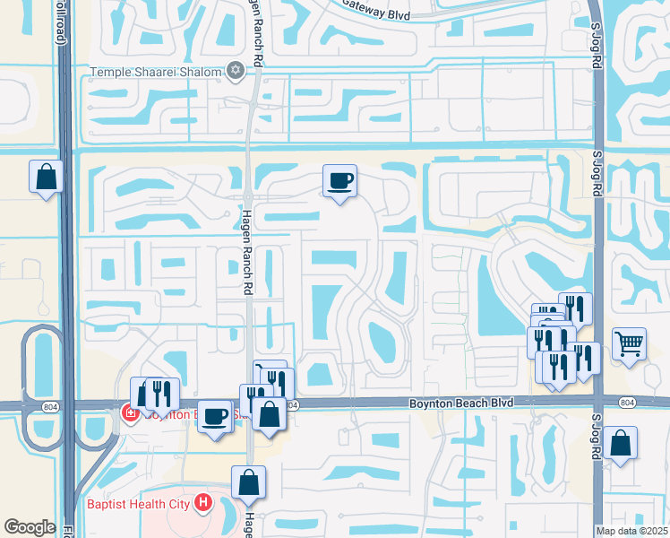 map of restaurants, bars, coffee shops, grocery stores, and more near 7891 Sailing Shores Terrace in Boynton Beach