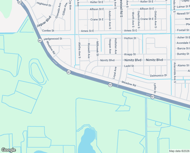map of restaurants, bars, coffee shops, grocery stores, and more near 500 Ladd Street in Lehigh Acres