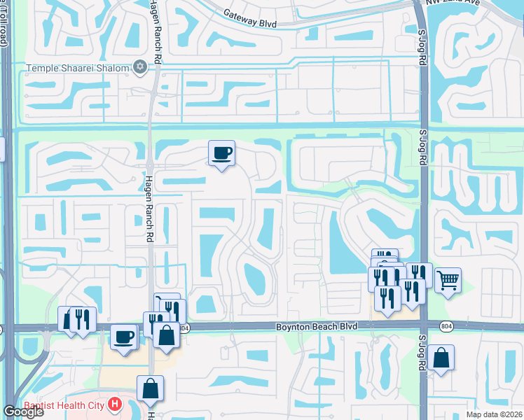 map of restaurants, bars, coffee shops, grocery stores, and more near 9928 Summerbrook Terrace in Boynton Beach