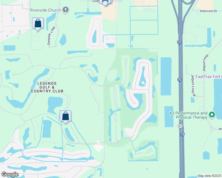 map of restaurants, bars, coffee shops, grocery stores, and more near White Hickory Lane in Fort Myers