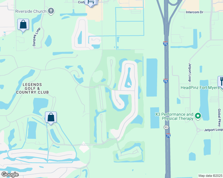 map of restaurants, bars, coffee shops, grocery stores, and more near White Hickory Lane in Lee County