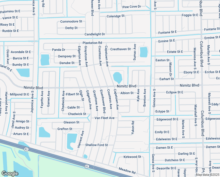 map of restaurants, bars, coffee shops, grocery stores, and more near 1001 Countess Avenue in Lehigh Acres