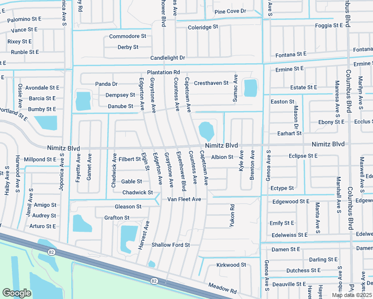 map of restaurants, bars, coffee shops, grocery stores, and more near 1000 Countess Avenue in Lehigh Acres