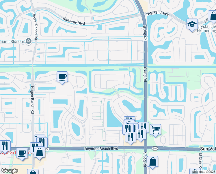 map of restaurants, bars, coffee shops, grocery stores, and more near 6726 Conch Court in Boynton Beach
