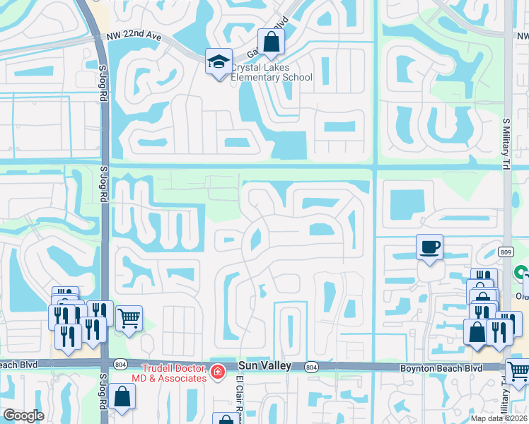 map of restaurants, bars, coffee shops, grocery stores, and more near 9380 Laurel Green Dr in Boynton Beach