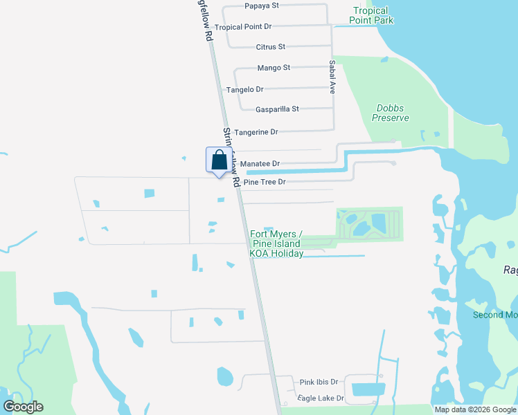 map of restaurants, bars, coffee shops, grocery stores, and more near 3785 Myers Lane in Saint James City