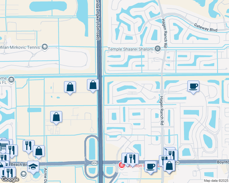 map of restaurants, bars, coffee shops, grocery stores, and more near 7772 Majestic Palm Drive in Boynton Beach