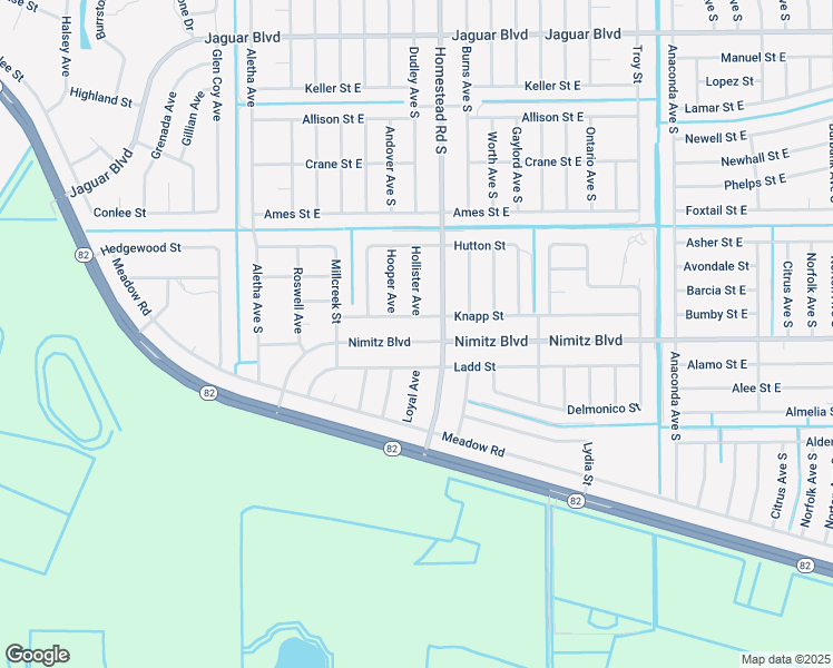 map of restaurants, bars, coffee shops, grocery stores, and more near 932 Homestead Road South in Lehigh Acres