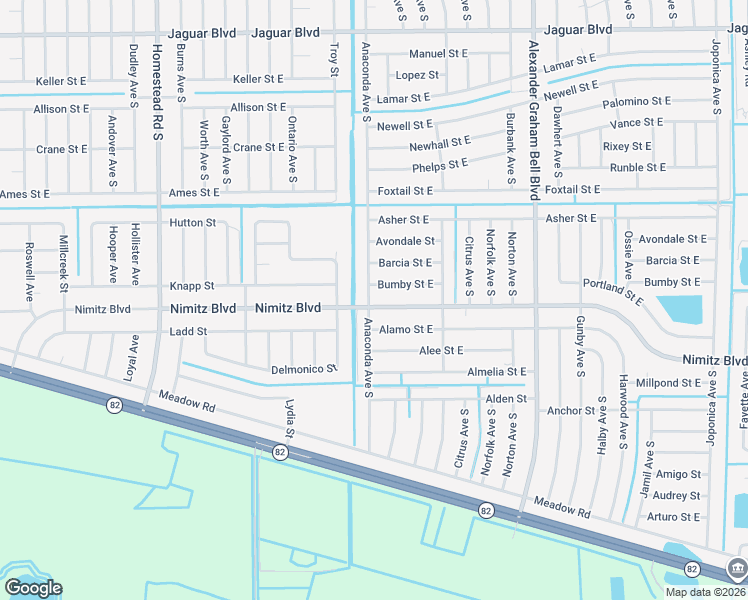 map of restaurants, bars, coffee shops, grocery stores, and more near 924 Anaconda Avenue South in Lehigh Acres