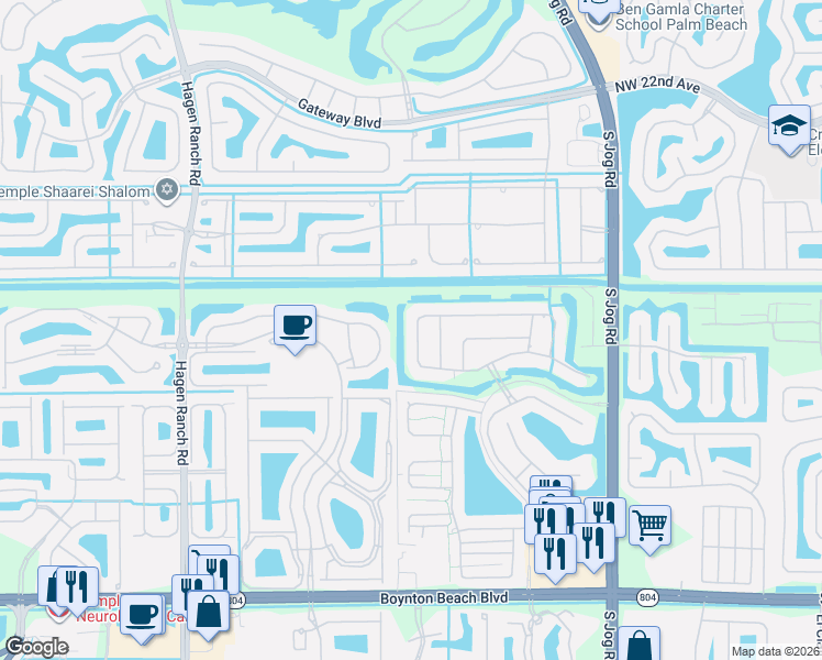 map of restaurants, bars, coffee shops, grocery stores, and more near 6765 Cobia Circle in Boynton Beach