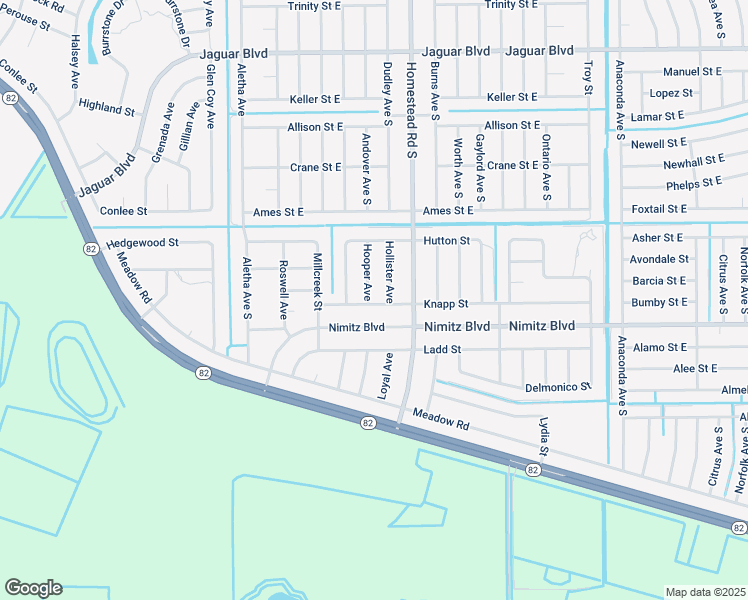 map of restaurants, bars, coffee shops, grocery stores, and more near 923 Hooper Avenue in Lehigh Acres