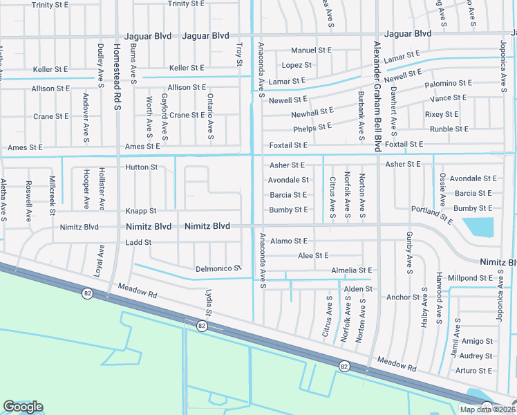map of restaurants, bars, coffee shops, grocery stores, and more near 924 Anaconda Avenue South in Lehigh Acres