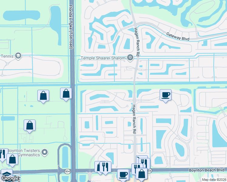 map of restaurants, bars, coffee shops, grocery stores, and more near 7719 Majestic Palm Drive in Boynton Beach
