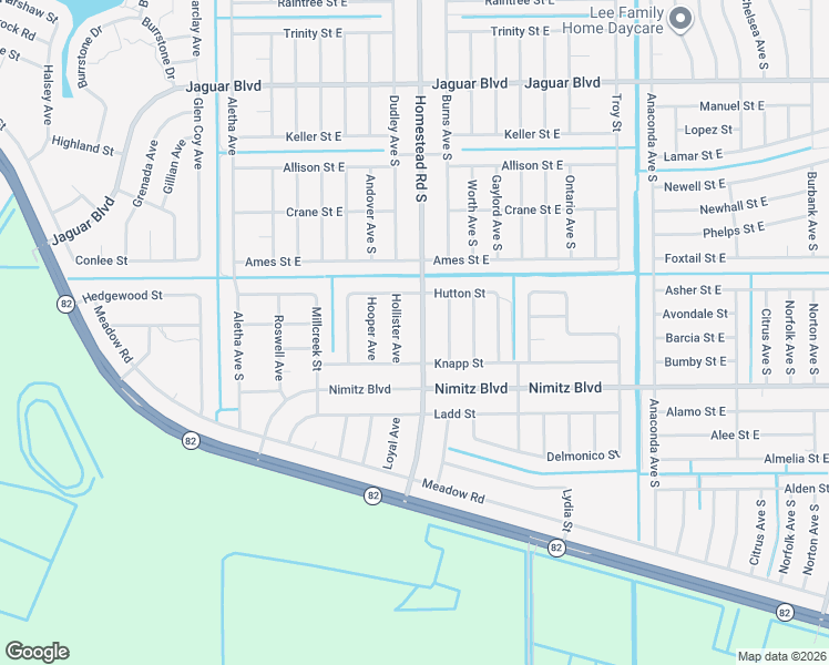map of restaurants, bars, coffee shops, grocery stores, and more near 920 Homestead Road South in Lehigh Acres