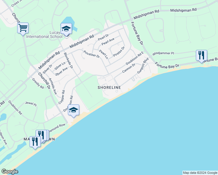 map of restaurants, bars, coffee shops, grocery stores, and more near in Freeport
