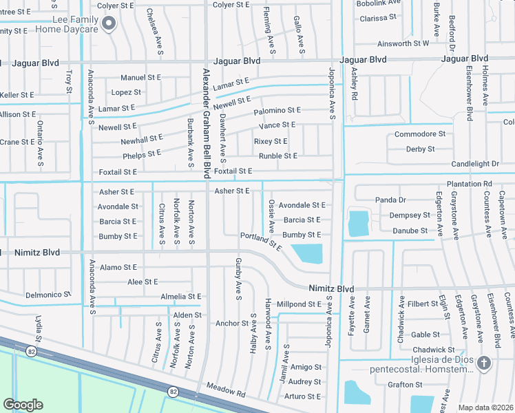 map of restaurants, bars, coffee shops, grocery stores, and more near 913 Oxford Avenue South in Lehigh Acres