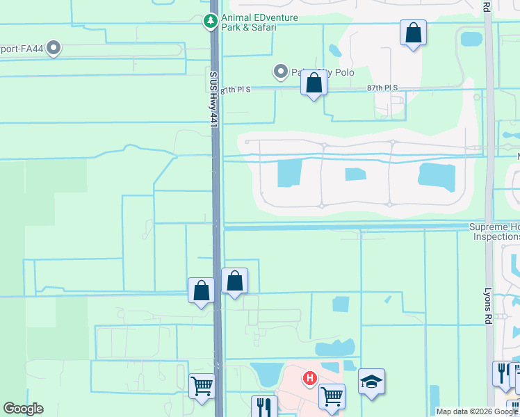 map of restaurants, bars, coffee shops, grocery stores, and more near 9462 Equus Circle in Boynton Beach
