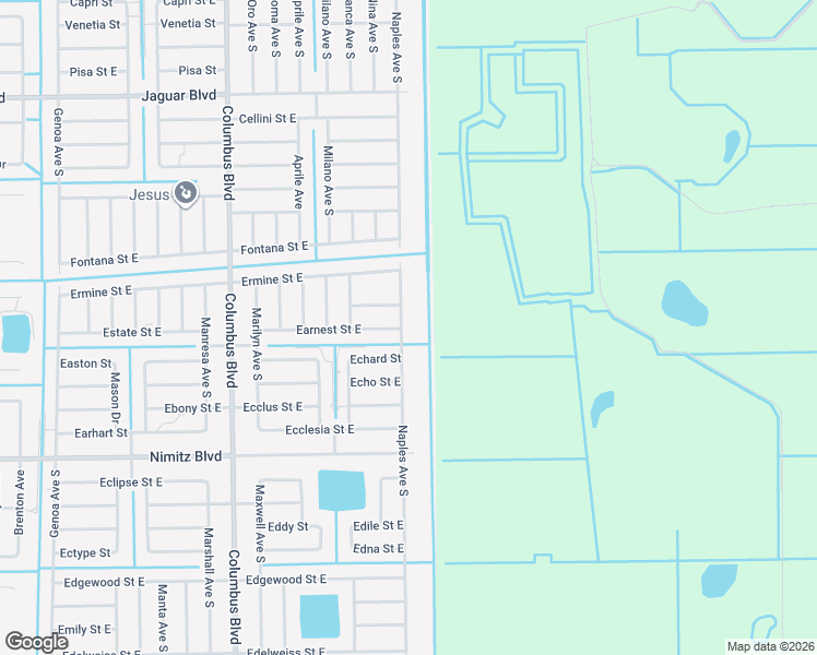 map of restaurants, bars, coffee shops, grocery stores, and more near 923 Naples Avenue South in Lehigh Acres