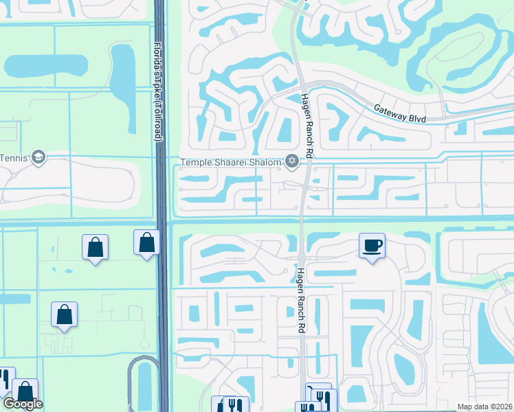 map of restaurants, bars, coffee shops, grocery stores, and more near 7631 Caprio Drive in Boynton Beach