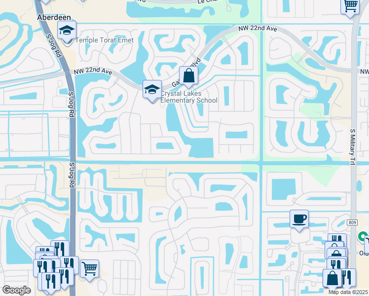 map of restaurants, bars, coffee shops, grocery stores, and more near 6110 Terra Rosa Circle in Boynton Beach
