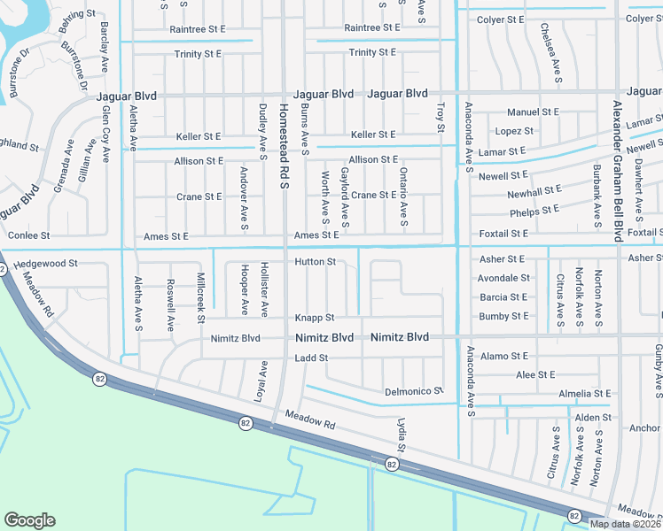map of restaurants, bars, coffee shops, grocery stores, and more near 905 Hillcrest Avenue in Lehigh Acres