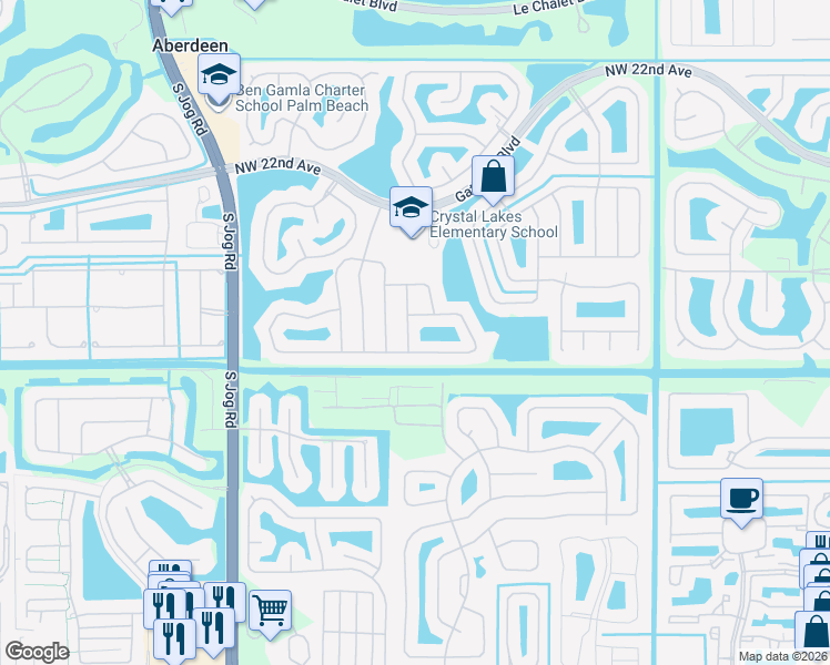 map of restaurants, bars, coffee shops, grocery stores, and more near 9177 Patina Drive in Boynton Beach