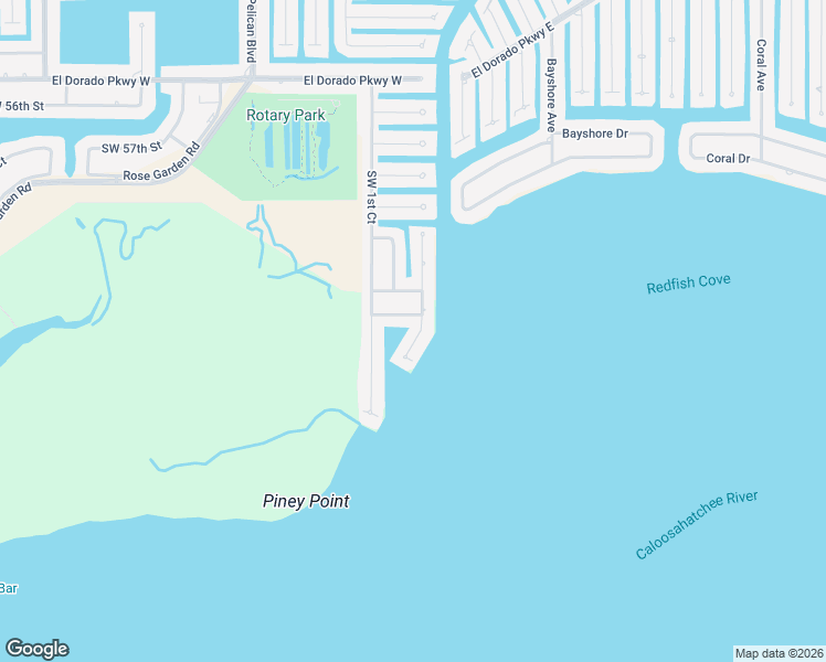 map of restaurants, bars, coffee shops, grocery stores, and more near 111 Southwest 59th Terrace in Cape Coral