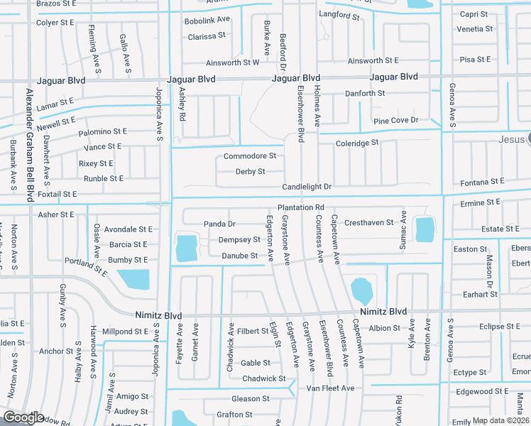 map of restaurants, bars, coffee shops, grocery stores, and more near 971 Plantation Road in Lehigh Acres