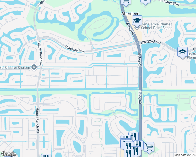 map of restaurants, bars, coffee shops, grocery stores, and more near 6768 Catania Drive in Boynton Beach
