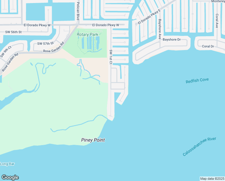 map of restaurants, bars, coffee shops, grocery stores, and more near 5916 Southwest 1st Court in Cape Coral