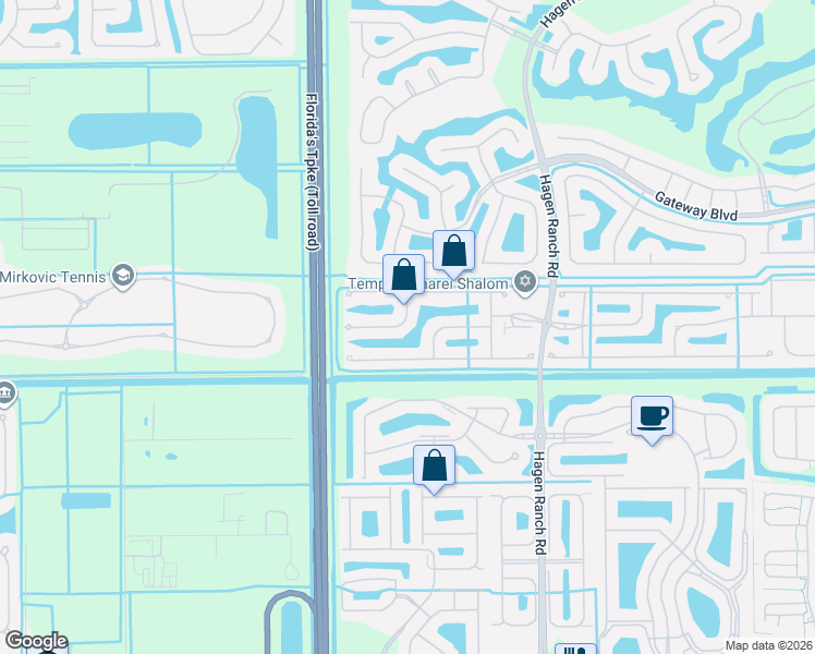 map of restaurants, bars, coffee shops, grocery stores, and more near 7720 Campania Drive in Boynton Beach