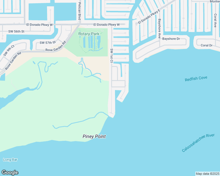 map of restaurants, bars, coffee shops, grocery stores, and more near 5916 Southwest 1st Court in Cape Coral