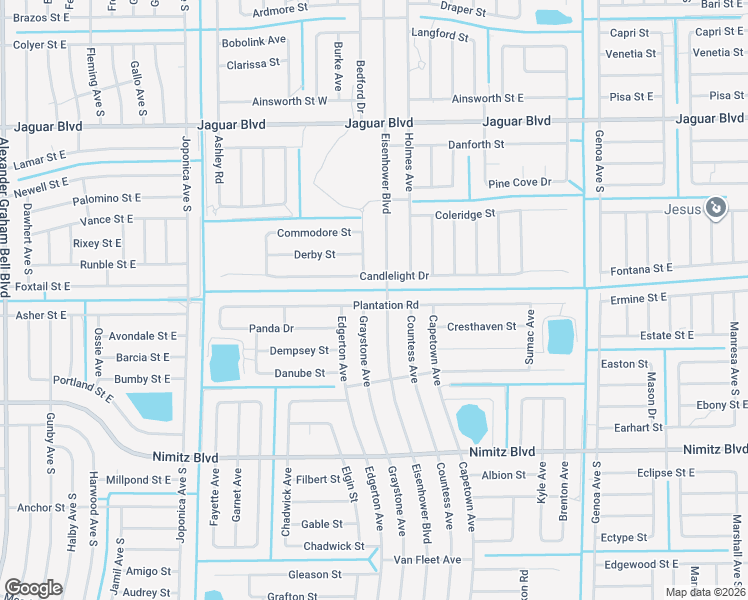 map of restaurants, bars, coffee shops, grocery stores, and more near 1027 Plantation Road in Lehigh Acres