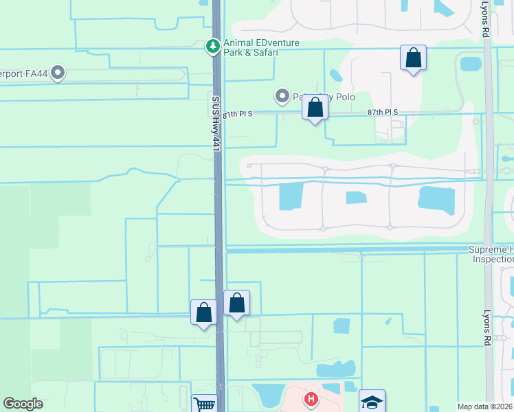 map of restaurants, bars, coffee shops, grocery stores, and more near 9498 Equus Circle in Boynton Beach