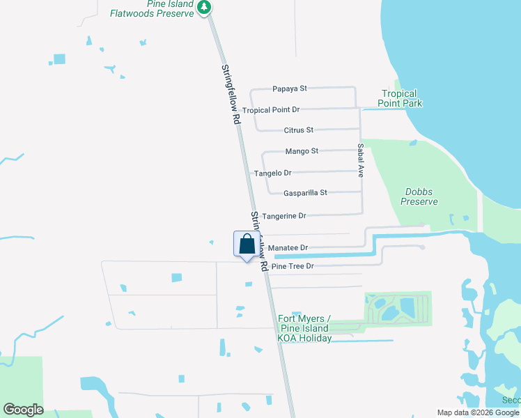 map of restaurants, bars, coffee shops, grocery stores, and more near 3820 Tangerine Drive in Saint James City