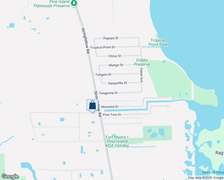 map of restaurants, bars, coffee shops, grocery stores, and more near 3740 Tangerine Drive in Saint James City