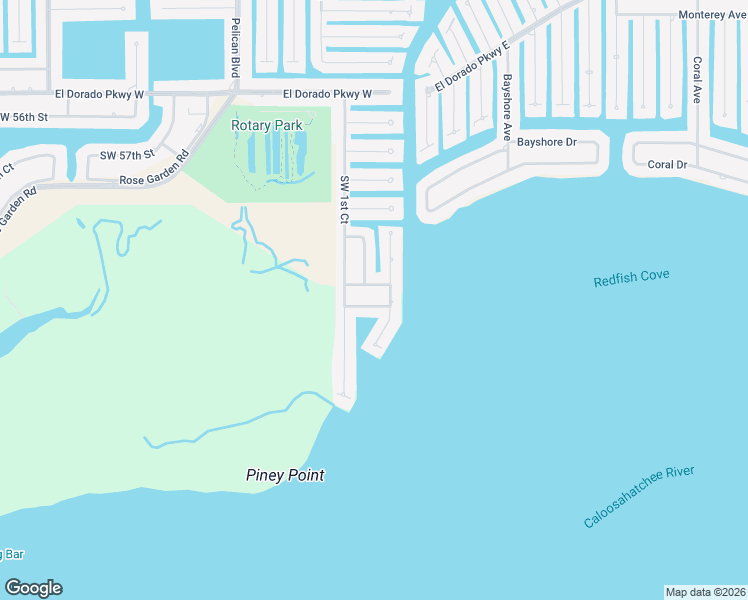 map of restaurants, bars, coffee shops, grocery stores, and more near 111 Southwest 59th Terrace in Cape Coral