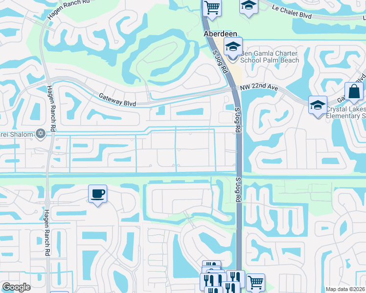 map of restaurants, bars, coffee shops, grocery stores, and more near 6703 Catania Drive in Boynton Beach