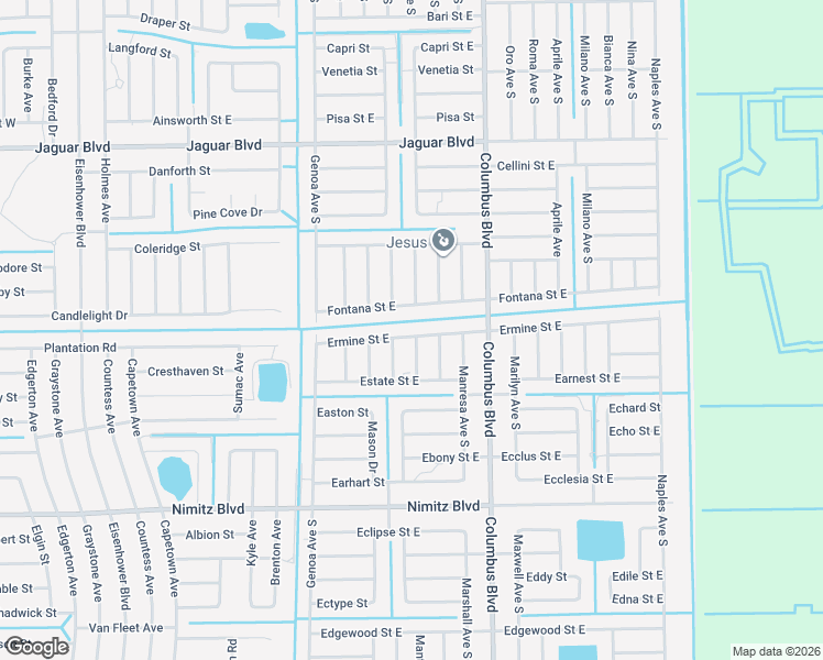 map of restaurants, bars, coffee shops, grocery stores, and more near 911 Martha Avenue South in Lehigh Acres