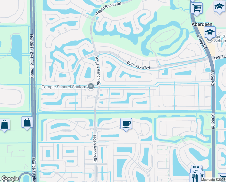 map of restaurants, bars, coffee shops, grocery stores, and more near 7319 Lombardy Street in Boynton Beach