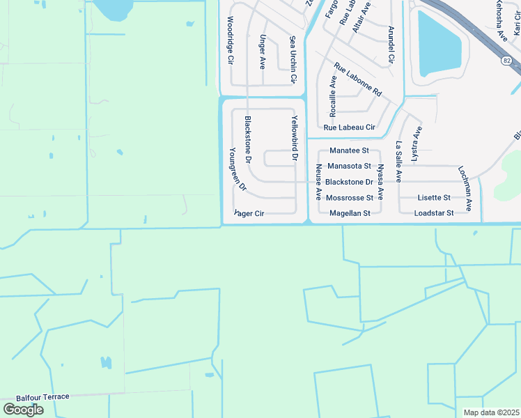 map of restaurants, bars, coffee shops, grocery stores, and more near 875 Youngreen Drive in Fort Myers