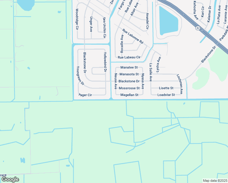 map of restaurants, bars, coffee shops, grocery stores, and more near 844 Neuse Avenue in Fort Myers