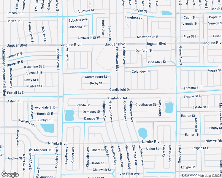 map of restaurants, bars, coffee shops, grocery stores, and more near 964 Derby Street in Lehigh Acres