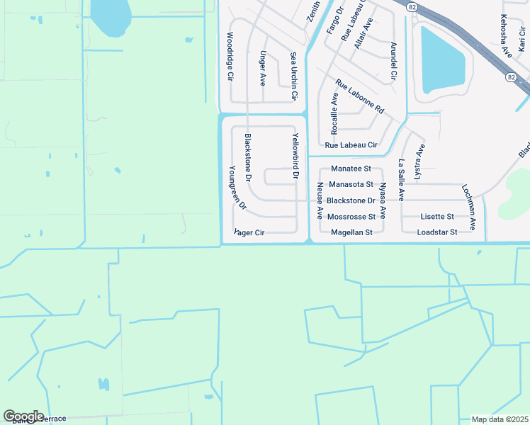 map of restaurants, bars, coffee shops, grocery stores, and more near 875 Youngreen Drive in Fort Myers